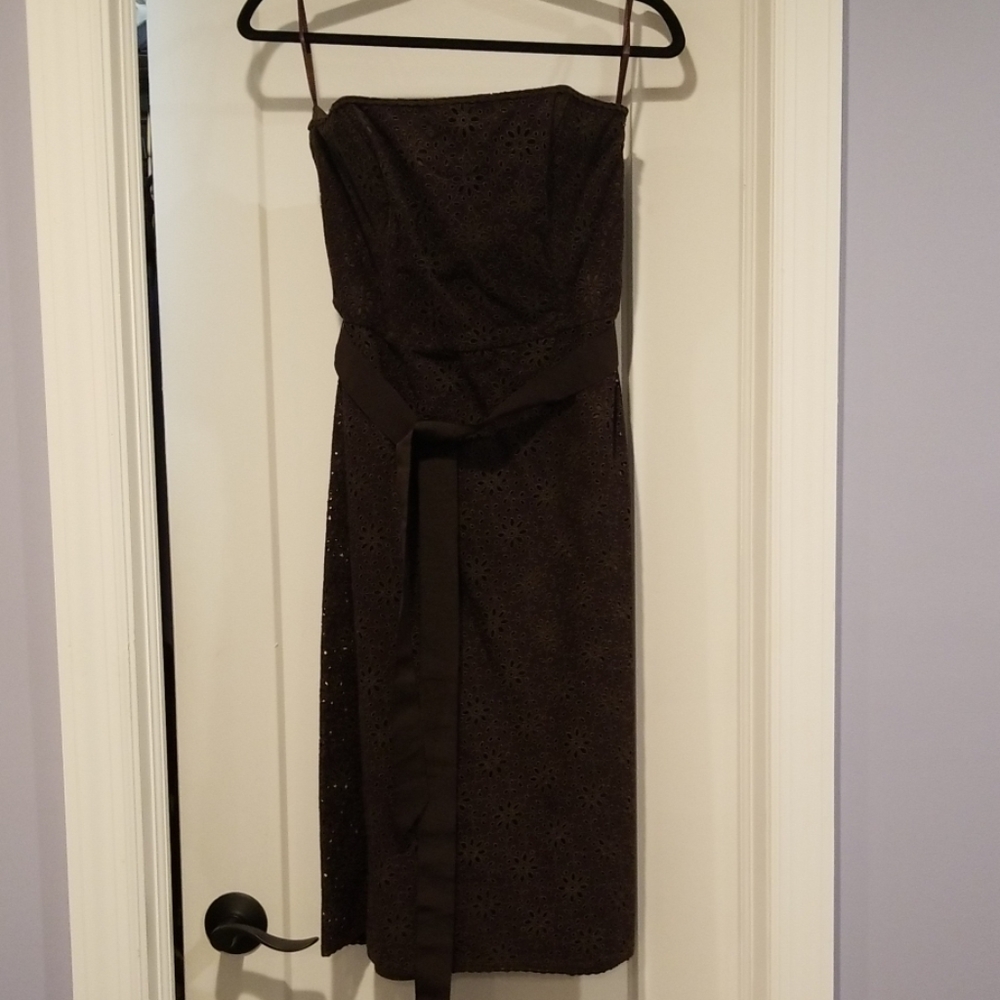 NWT Strapless Chocolate Lace dress Size 8